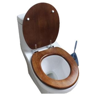 实木马桶盖缓降静音实心座加厚通用阻尼座便器盖板坐便圈UV型通用