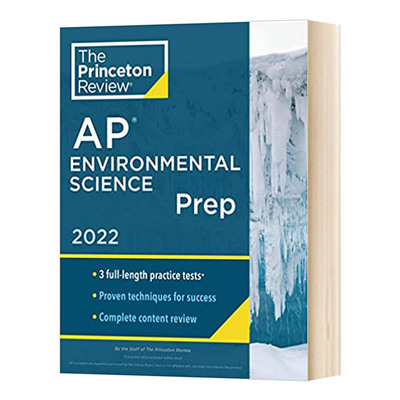 普林斯顿评论AP环境科学 2022 Princeton Review AP Environmental Science Prep 2022 英文原版考试学习用书 英文版进口英语书籍