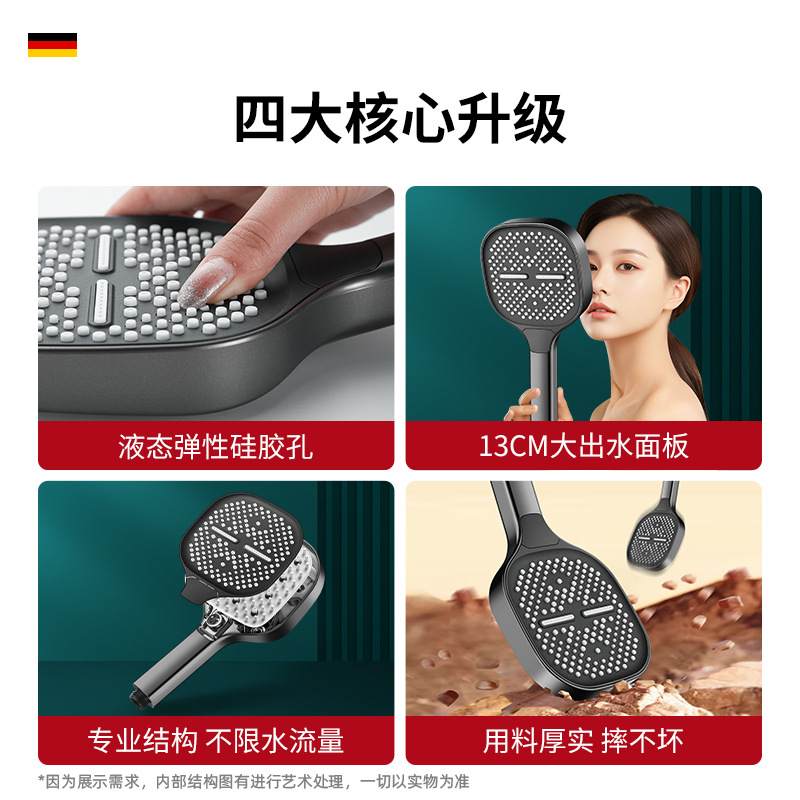 2025款增压花洒喷头淋浴淋雨水量水龙头洗澡莲蓬头花大加压晒超强