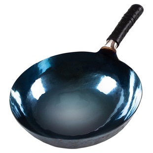 正品章丘手工炒菜锅老式熟铁炒锅家用无涂层不粘锅铁锅