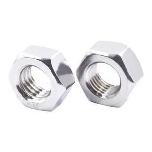 现货304不锈钢细牙六角螺母M8 左牙螺帽M10反牙螺丝帽M12细丝螺帽