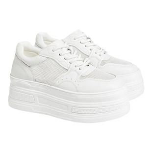 fed网面小白鞋夏季新款女鞋增高板鞋厚底鞋休闲鞋女款D0503-ZF309