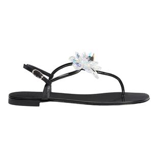 【臻选特惠】Giuseppe Zanotti GZ女士春夏平底夹趾水钻舒适凉鞋