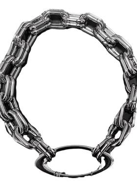 WithoutMe/REMAKE钥匙扣双环钛合金项链 非rick owens金属项链