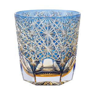 【套色限量款】kagami日本江户切子杯大师蓝雏菊玉舞曙光洛克杯