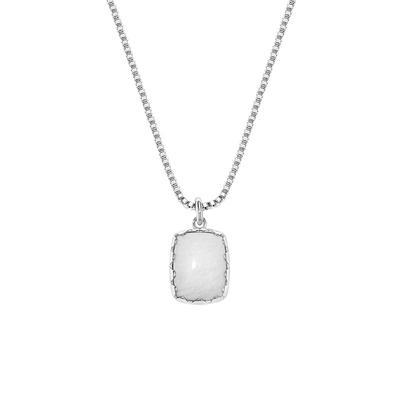 Onchic夹心曲奇项链女天然孔雀石