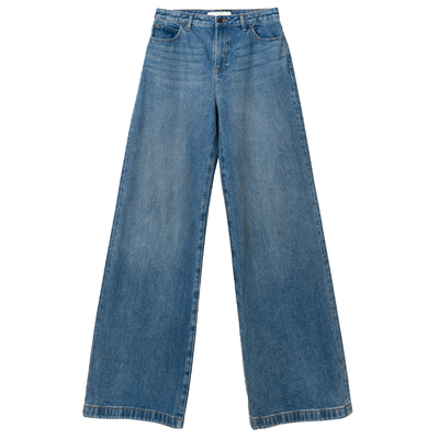 322WORKHOUSE低腰拖地牛仔裤女2025新款春季宽松直筒休闲长裤R562