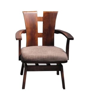 出口日本实木转椅餐椅沙发椅官帽椅胡桃色做旧扶手靠背椅原木创意