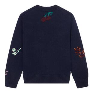 设计师品牌 IMMI 秋冬女士羊毛提花套头针织毛衣银泰百货 300124