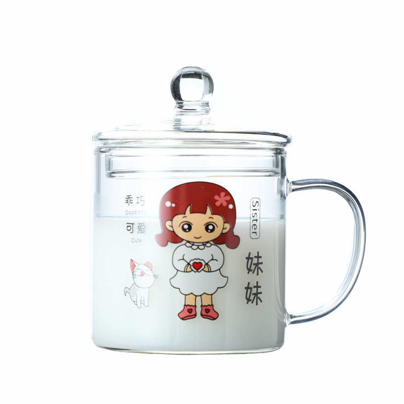 玮琦高硼硅玻璃家庭卡通纯手工