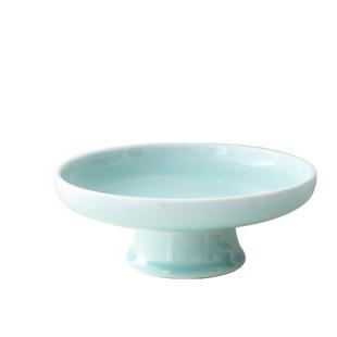 中式陶瓷高脚水果盘颜值糕点心碟佛手盘茶室用干果佛前贡品盘商用