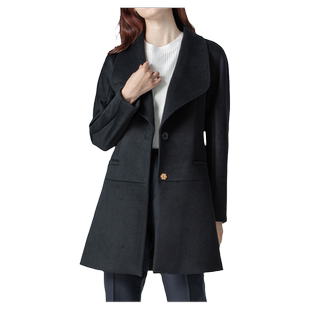 羊毛大衣女保安呢子中长款2024冬装高端酒店售楼部工作服毛呢外套