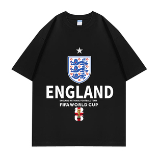 2026年美加墨世界杯英国英格兰国家队球衣队服短袖T恤衣服文化衫