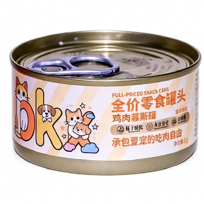 铂卡鑫猫狗纯肉鱼油营养慕斯罐头