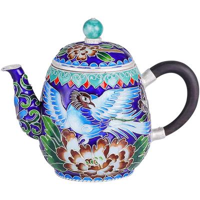 限量款建安掐丝珐琅纯银泡茶壶