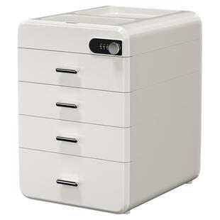 带锁收纳箱抽屉式贵重物品证件储物箱桌面密码收纳柜隐私A4文件盒