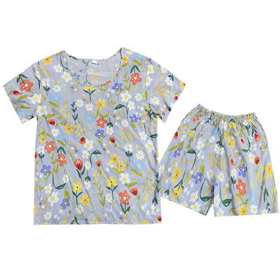 女人造棉绸薄款夏季绵绸家居服