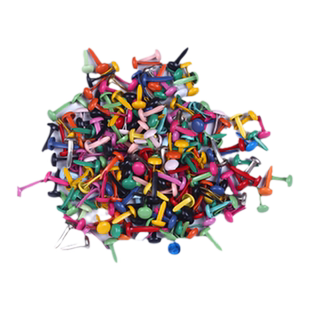 两脚钉双脚钉彩色儿童手工diy小号二角钉分脚钉幼儿园制作材料包手工美术分脚钉羊角钉书钉子图案儿童diy材料