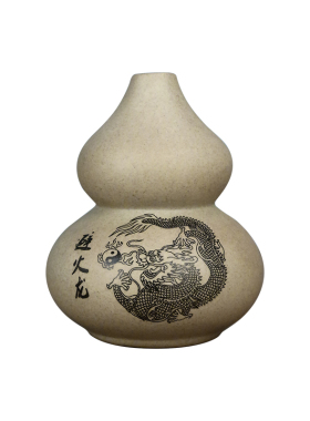 陶瓷避火龙瓶摆件火烧天门