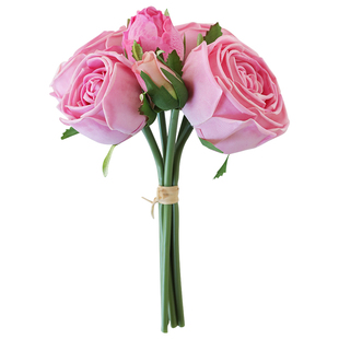 ins保湿玫瑰花束仿真花假花永生花摆件 客厅餐桌茶几桌面花艺装饰