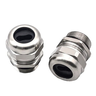 IP68防水304不锈钢扁孔格兰头