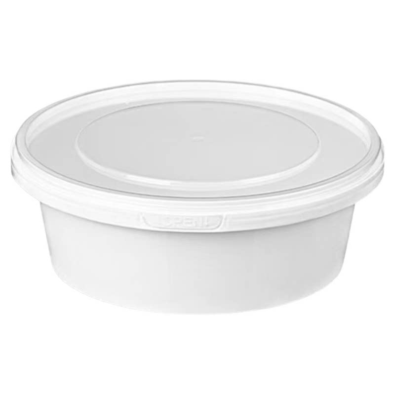 一次性PP5带盖防漏甜品盒500ml