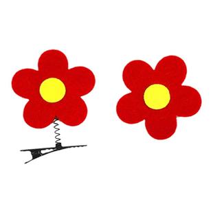 在逃公主~小红花发夹头饰搞怪发卡卖萌出游洋气可爱小花夹子边夹