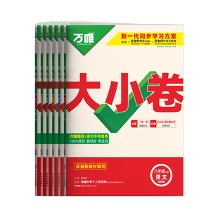 万唯大小卷八年级下册2026新上册中考数学语文物理英语政治历史生物地理全套人教版北师大外研版单元试卷测试卷初中初二下万维教育