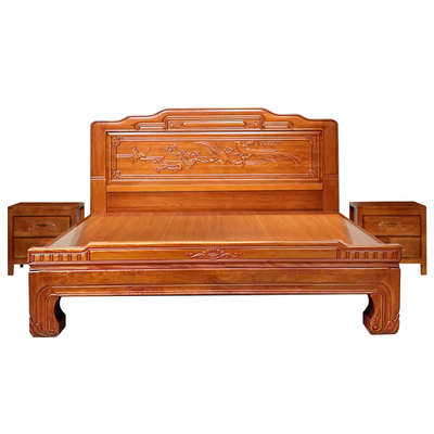 金花梨木全实木床1.8m双人床