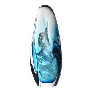 极简高级感手工琉璃方形柱摆件入室玄关餐厅边几装饰几何玻璃摆件