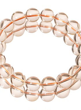 与卿珠宝【蕴华】天然水晶手链10mm白水晶手串高级感手饰女款百搭