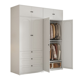 盛美特钢制衣柜家用卧室简易组装2026新款爆款铁艺法式成品衣柜