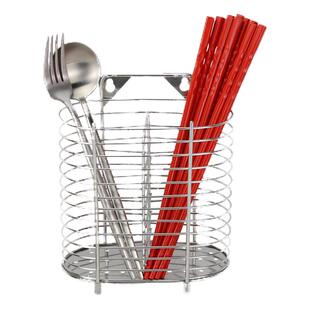 筷子筒不锈钢厨房家用新款篮沥水快子笼放勺子收纳架盒壁挂式打孔