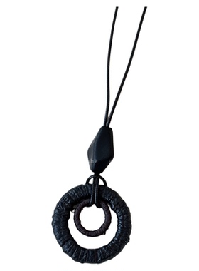 新中式禅意椭圆吊坠项链挂脖配饰