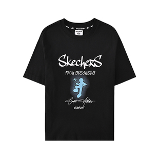 斯凯奇童装男女童短袖纯棉t恤26年夏新款潮帅韩上衣SkechersKids