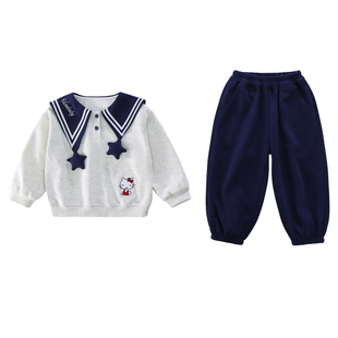 女童春装超洋气套装女孩韩版时髦卫衣两件套女宝宝巨好看衣服春秋