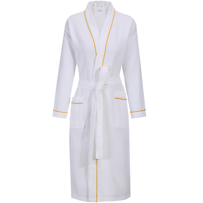 纯棉男女华夫格和服浴袍吸水速干