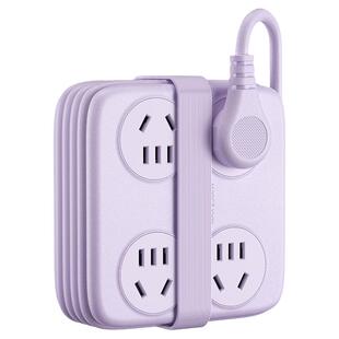 奥睿科绕线方砖AP3插排插座桌面USB家用接线板办公宿舍排插插线板