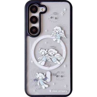 甜酷天使恶魔插画s25ultra手机壳