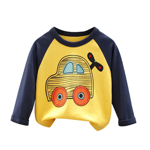 婴儿衣服男童长袖T恤秋装春秋儿童宝宝女童小童上衣薄款打底衫潮