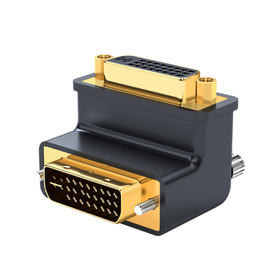 磊邦 DVI24+5公对母直角转接dvi弯头转换头90度母转母L型高清接器