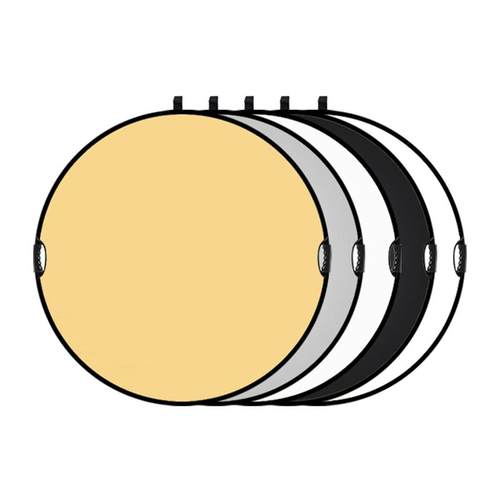 春影反光板摄影30cm/60cm/80cm五合一打光板圆形折叠便携小型柔光板拍照直播拍摄人像迷你补光板挡光遮光板