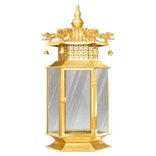 家用室内纯黄铜防风天灯供佛长明灯佛堂供灯礼佛酥油灯摆件中式