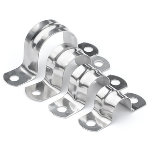 304不锈钢骑马卡管卡管夹管扣抱箍管夹U型管固定夹卡箍固定件加厚