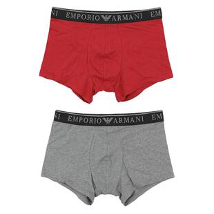 Armani/阿玛尼EA 男士鹰标2件装四角裤平角内裤EM000252 AF10776