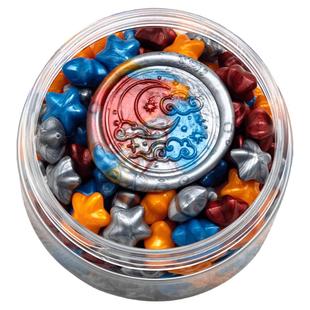 星星火漆蜡粒印章套装全套章头超级便宜的蜡烛珠光火星手帐咕卡儿童玩具女孩火气火机昂拉力炉子和火鸡勺子