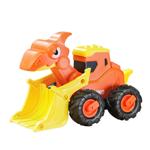 恐龙按压儿童滑行汽车玩具工程车套装宝宝男孩1一3岁挖掘机翻斗车