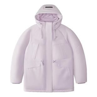 FILA FUSION斐乐潮牌中长款羽绒服女2025冬季款宽松保暖连帽外套