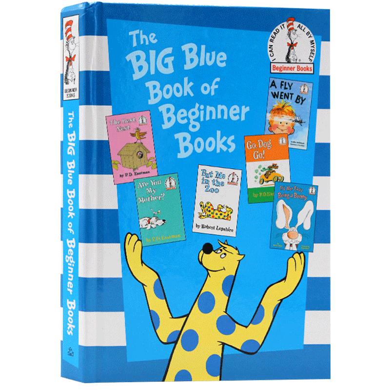 进口英文原版正版 The Big Blue Book of Beginner Books 苏斯博士系列6合1精装 Dr. Seuss 初学者大蓝书 儿童早教英语启蒙图画书