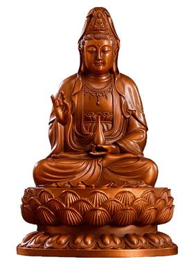 紫铜观音菩萨佛像小号随身带摆件